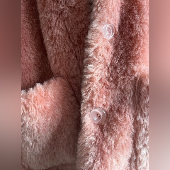 SOLD Pink Faux Fur fluffy Jacket - Picture 2 of 5